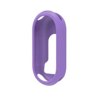 Lila Silikon Smartband Schutzhülle Detailansicht, weiches und langlebiges Ersatzmaterial.