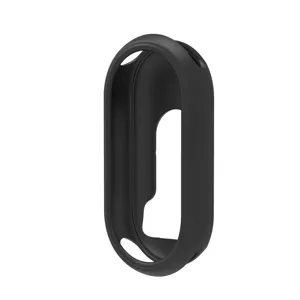 Schwarze Silikon Schutzhuelle fuer Smartwatch, langlebige stoessfeste weiche Abdeckung Detailansicht.