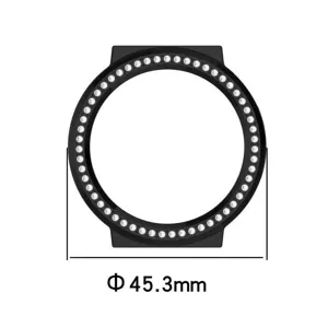 Strass PC Schutzhülle für Smartwatch Diamant Lünette Abdeckung 45.3mm Uhrenzubehör