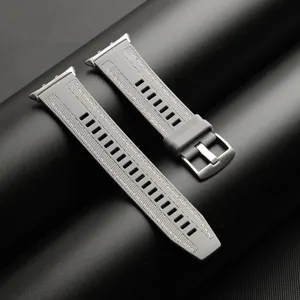 Gray composite woven silicone watch band compatible with Honor Watch 5 replacement strap.