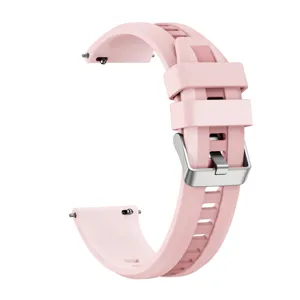 Silikonarmband Detailansicht, weiches Ersatzarmband Nahaufnahme mit Schließe und Schnellverschluss.