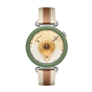 Silikon Smartwatch Schutzhülle und Armband Set, runder grüner Bumper mit modischem Band.