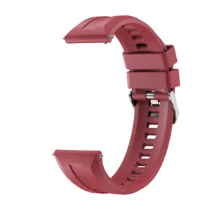 Silikon-Uhrenarmband Detailansicht, flexibles Ersatzarmband mit Metallschließe und Schnellverschluss.