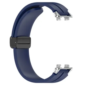 Cinturino per orologio in silicone di ricambio con chiusura magnetica pieghevole e connettori.