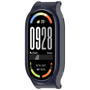 Schutzhülle und Armband für Smart Fitness Tracker, robustes PC-Material, elegantes Dunkelblau.