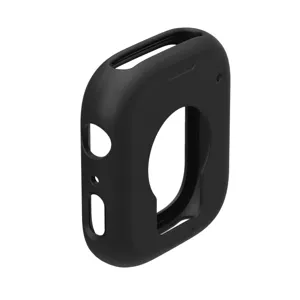 Custodia protettiva in silicone nero per smartwatch, paraurti flessibile durevole.