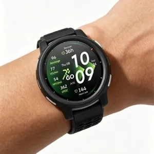 Funda protectora de silicona negra para smartwatch Amazfit Active3, carcasa transpirable.