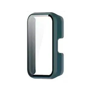PC beschermhoes met schermbeveiliging voor Samsung Galaxy Fit3 smartwatch groene accessoire