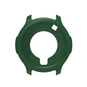 Dark green silicone protective case compatible with smart watch, precision cutouts design.