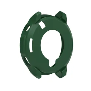 Green silicone protective case compatible with Amazfit Balance 2, durable soft cover.