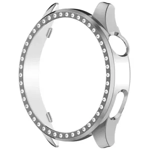 Detalle de funda protectora smartwatch PC con pedrería, hermoso diseño de marco.