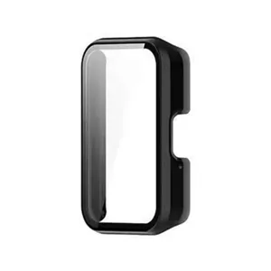 Gedetailleerd overzicht van de zwarte PC harde beschermhoes voor Samsung Galaxy Fit3 smartband.