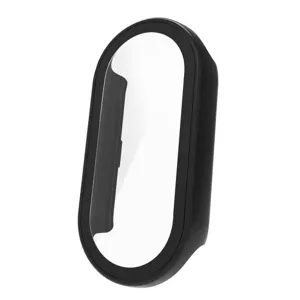 Detailopname van zwarte beschermende hoes voor smartband, gladde afwerking accessoire.
