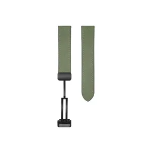 Replacement composite silicone watch strap with magnetic folding buckle for smart watch.