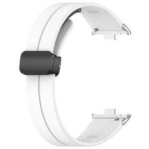 Cinturino per orologio in silicone bianco con chiusura magnetica, vista dettagliata di ricambio.