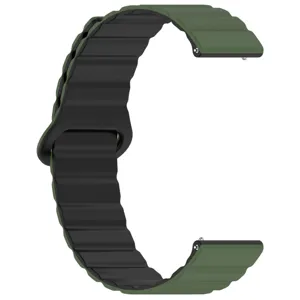 Μαγνητικό λουράκι ρολογιού σιλικόνης για smartwatch, με ασφαλείς μεταλλικούς συνδέσμους.