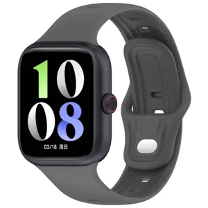 Smartwatch mit dunkelgrauem Silikonarmband Zubehoer fuer taegliches Fitnesstraining
