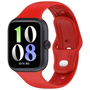 Ersatz rotes Silikonarmband und Smartwatch kompatibel für Vivo Watch GT tägliche.