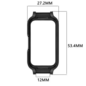 Ersatzschutzhuelle Abmessungen fuer Smartwatch Armband mit praezisen Ausschnitten und Massen.