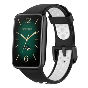 Correa de repuesto de silicona para reloj inteligente, bicolora transpirable con hebilla.