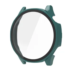 Vista dettagliata della custodia protettiva per smartwatch con vetro temperato.