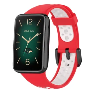 Correa de repuesto de silicona para Xiaomi Band 7 Pro, accesorio de pulsera transpirable bicolor.