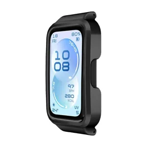 Schwarze Schutzhülle kompatibel mit Smartband, hohles Anti-Sturz Silikon Cover Zubehör.