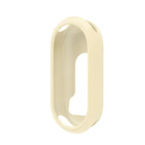 Silikon Schutzhülle Detailansicht für Fitnessarmband, weiches und langlebiges Design in Beige.