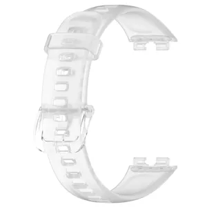 Λεπτομερής όψη ανταλλακτικού λουριού smartwatch από διαφανές TPU με σχεδιασμό οπών