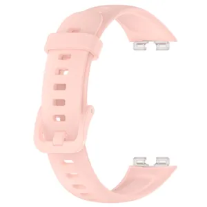 Ανταλλακτικό λουράκι σιλικόνης για Huawei Band 8 9, αναπνεύσιμο ροζ TPU αθλητικό λουράκι.