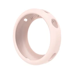 Hellrosa Silikon-Schutzhülle für Smartwatch, langlebiges Ring-Cover-Zubehör für Uhr.