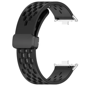 Cinturino per orologio in silicone traspirante con chiusura magnetica e comodo ricambio.