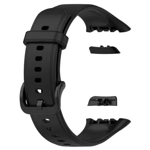 Bracelet de montre de rechange en silicone noir compatible avec les accessoires de sport.