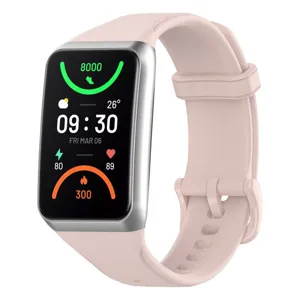 Bracelet de montre en silicone rose de rechange et boîtier pour tracker de fitness intelligent.