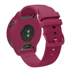 Funda protectora de silicona para reloj inteligente, cubierta flexible en rojo.