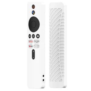 Weißes Silikon Schutzhülle Etui für Xiaomi TV Stick 4K Mi Box 2nd Gen Fernbedienung