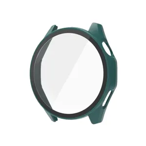 Smartwatch protective case with built-in tempered glass screen protector for 46mm watch green