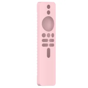 Detailansicht der weichen rosa Silikon-Fernbedienungsschutzhülle für festen und bequemen Halt.
