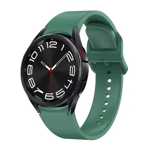 Correa de reloj de silicona verde de repuesto compatible con Samsung Galaxy Watch.