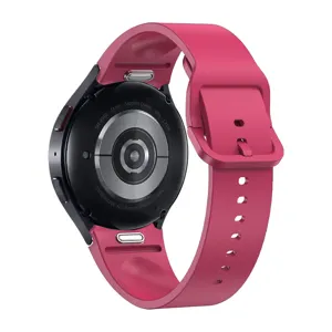 Correa de reloj de silicona rosa de repuesto vista detallada para Samsung Galaxy Watch