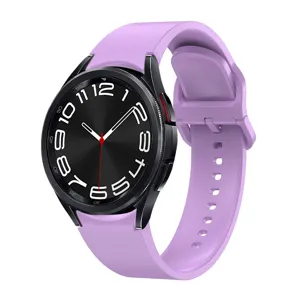 Correa de silicona para Samsung Galaxy Watch 6, pulsera de repuesto de color morado.