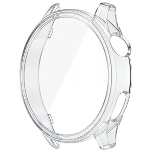 Clear transparent watch protective case detail, high transparency bumper guard for smartwatch.
