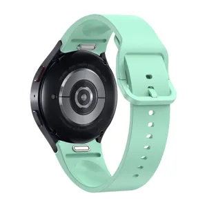 Correa de repuesto de silicona para Samsung Galaxy Watch 6 44mm, correa verde menta de liberación.