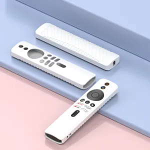 Silikon Fernbedienung Schutzhülle für Xiaomi TV Stick 4K, rutschfeste weisse Hülle.