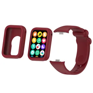 Funda protectora de silicona y correa compatibles con Xiaomi Band 8 Pro, antigolpes.