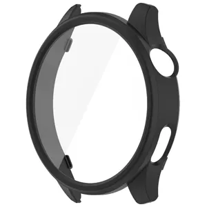 Black protective case with tempered glass screen protector for Xiaomi Watch 5 detail view