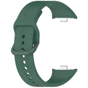 Green silicone watch strap for smartwatch, soft replacement band for daily sport wear.
