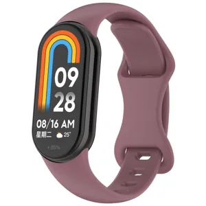 Silicone replacement wrist strap for smart fitness tracker band with secure metal pin.