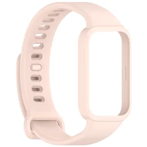 Silikon Ersatzarmband fuer Smartwatch, strapazierfaehiges rosa Silikon Armband Detail.