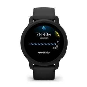 Λεπτομέρεια θήκης σιλικόνης για smartwatch Garmin Active5, μαύρος σχεδιασμός.
